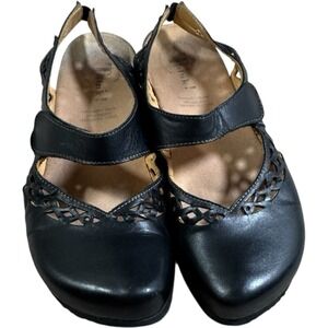 Women's Think! Julia Black Leather 88341 Size EU 41 And US 9.5